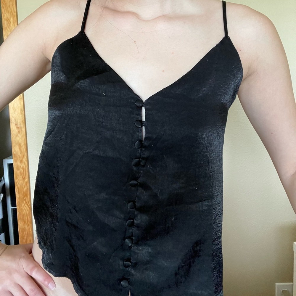 Black brandy Melville button up tank